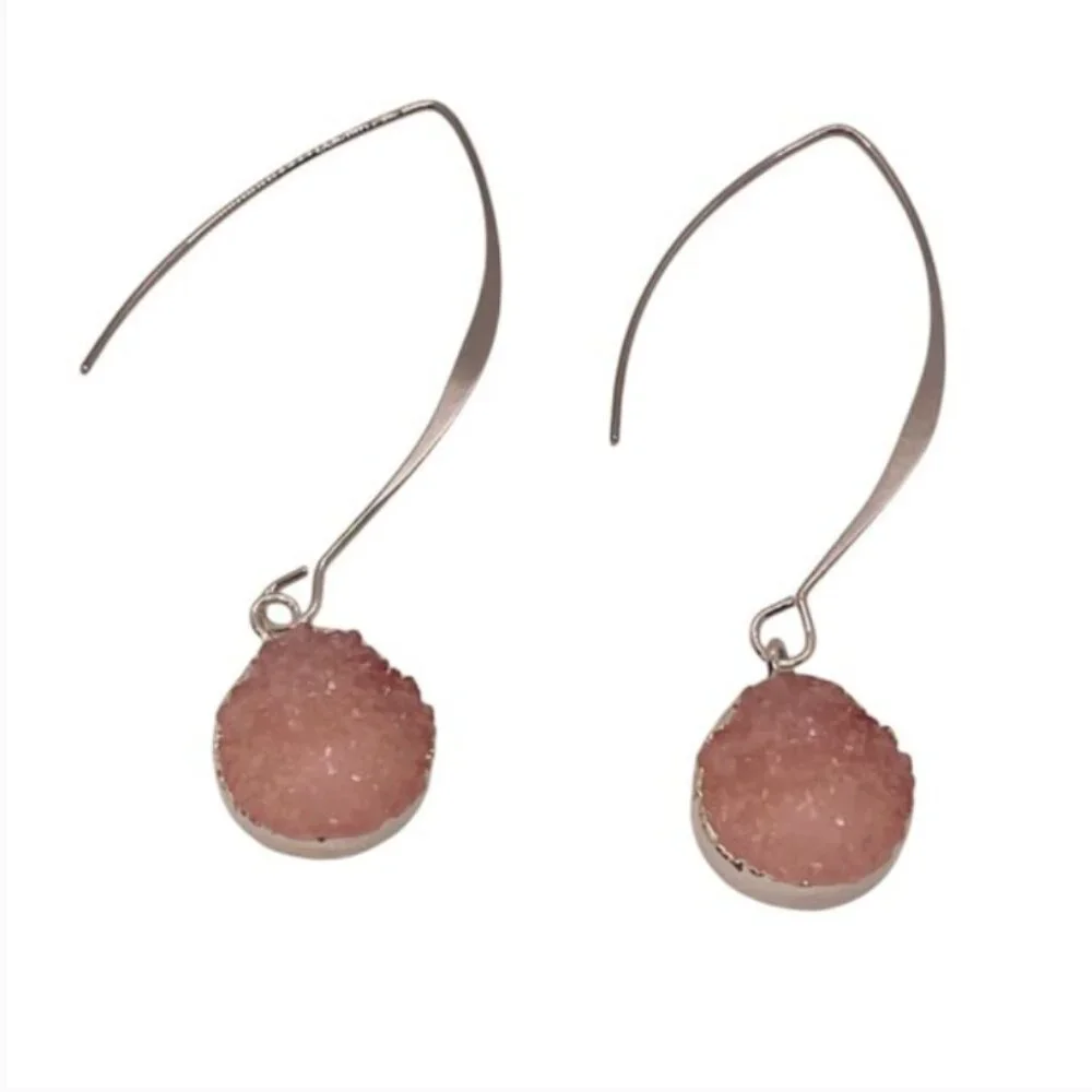 ⭐️❤️ FREE Stone Geo Geode Boho Peasant Hipster Hippie Pop Art Deco Chic Earrings